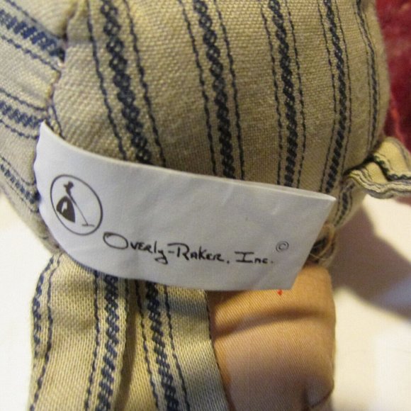 vtg Overly-Raker bunny rabbit couple shelf sitter Easter Bunkin countrycore - Picture 9 of 10